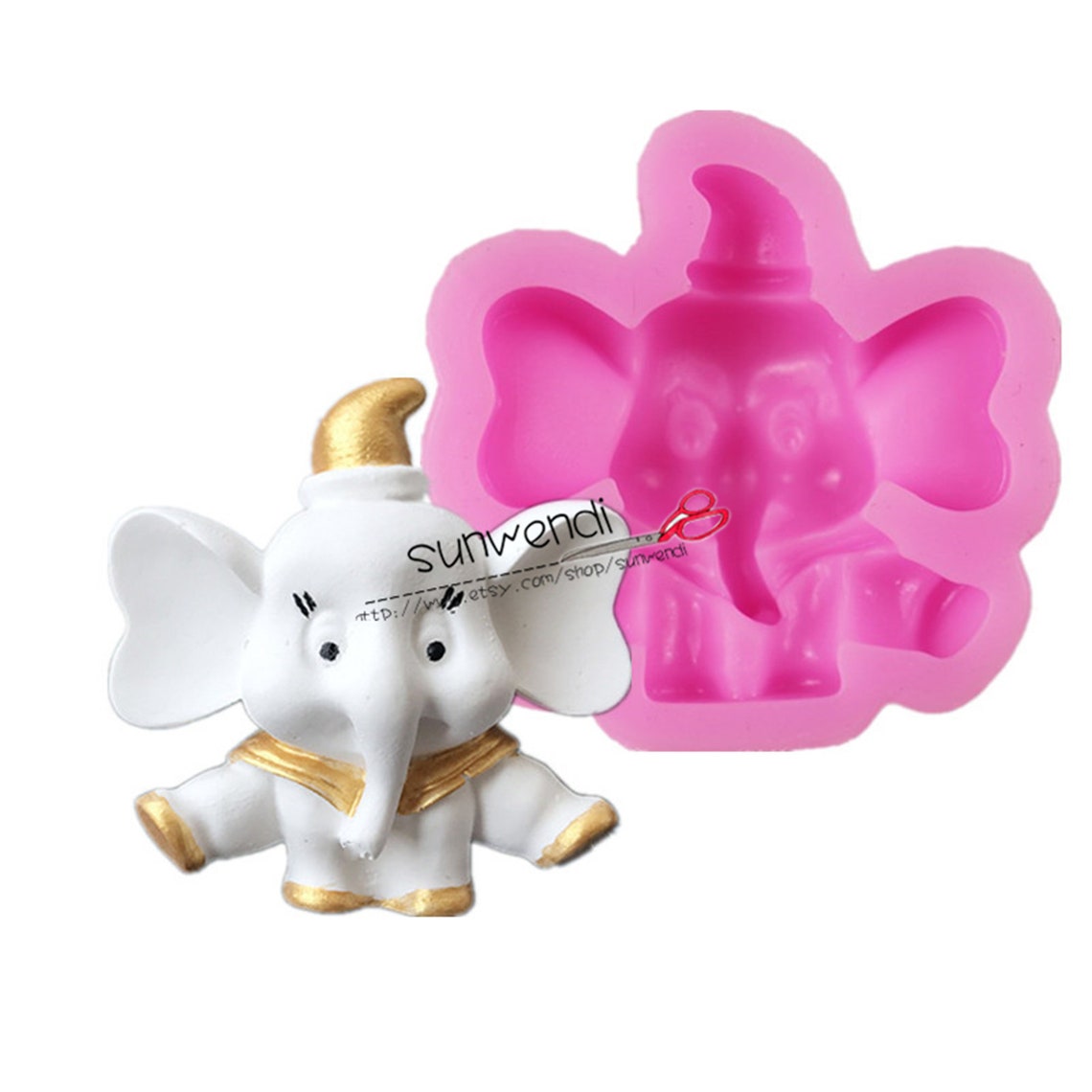 Elephant Chocolate Mold 3D Elephant Silicone Cake Fondant Mold for Cupcake Topper Candy Cake Etsy