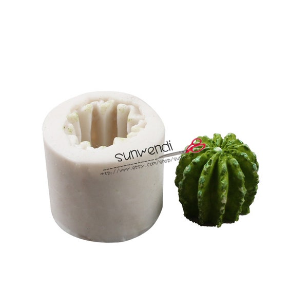 Lingzhi 3D Cactus Silicone Mold - Fondant, Chocolate, Clay Mold For Cake Decorating, 2.67x2.83 Inch