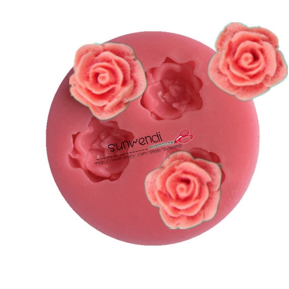 Round Roses Wreath Silicone Fondant Mold Chocolate Sugarcraft Cake Topper Decor