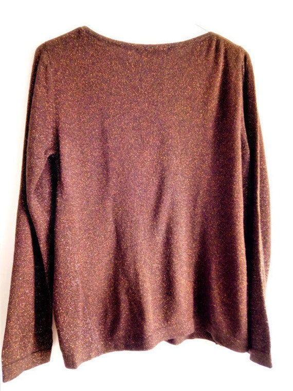 Brown and golden sweater, ladies sweater, women s… - image 4