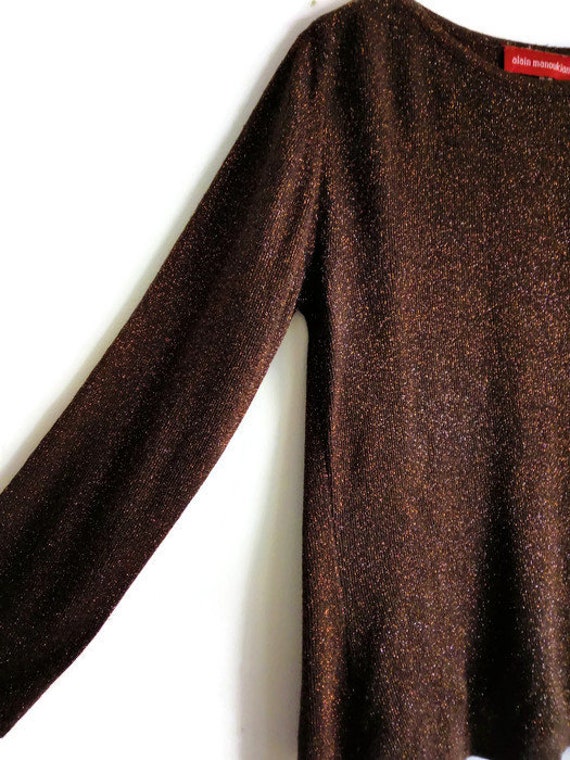 Brown and golden sweater, ladies sweater, women s… - image 3