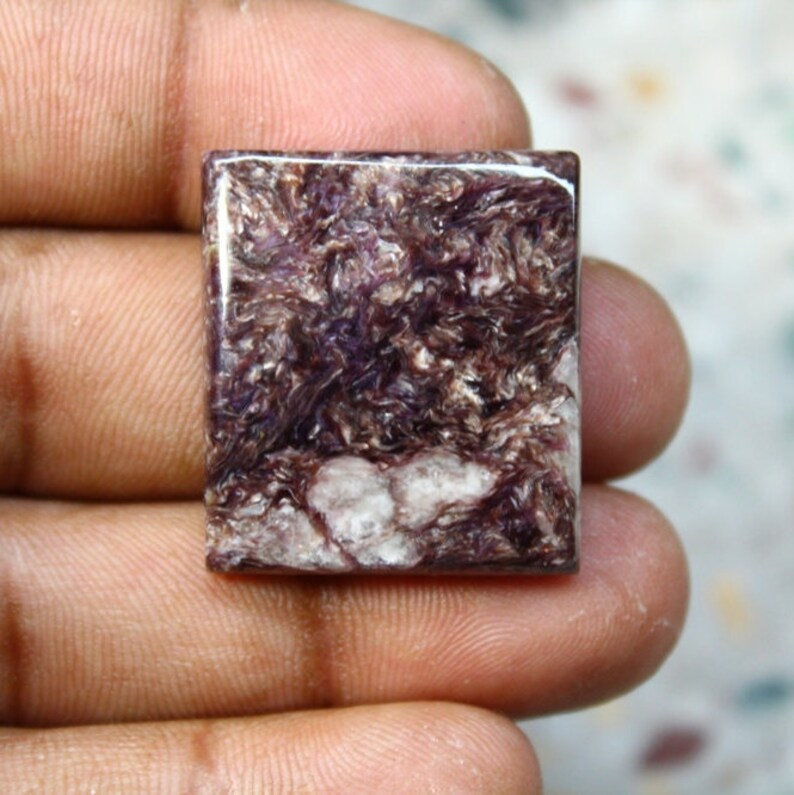 Natural Purple Charoite Cabochon Gemstone~Handmade Charoite Stone~Genuine Charoite Jewelry Gemstone Charoite {28 X 24} mm 43 Ct #2201