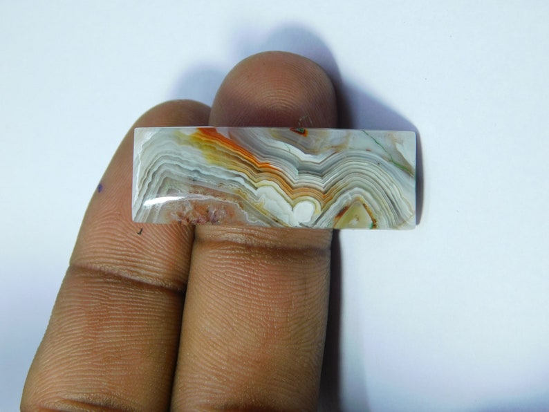 Rare Crazy Lace Agate Cabochon Top Quality Gemstone Hand Polish Loose Stone Semi Precious Stone For Jewelry 22 Ct 33 x 11 #5049 Very !!!