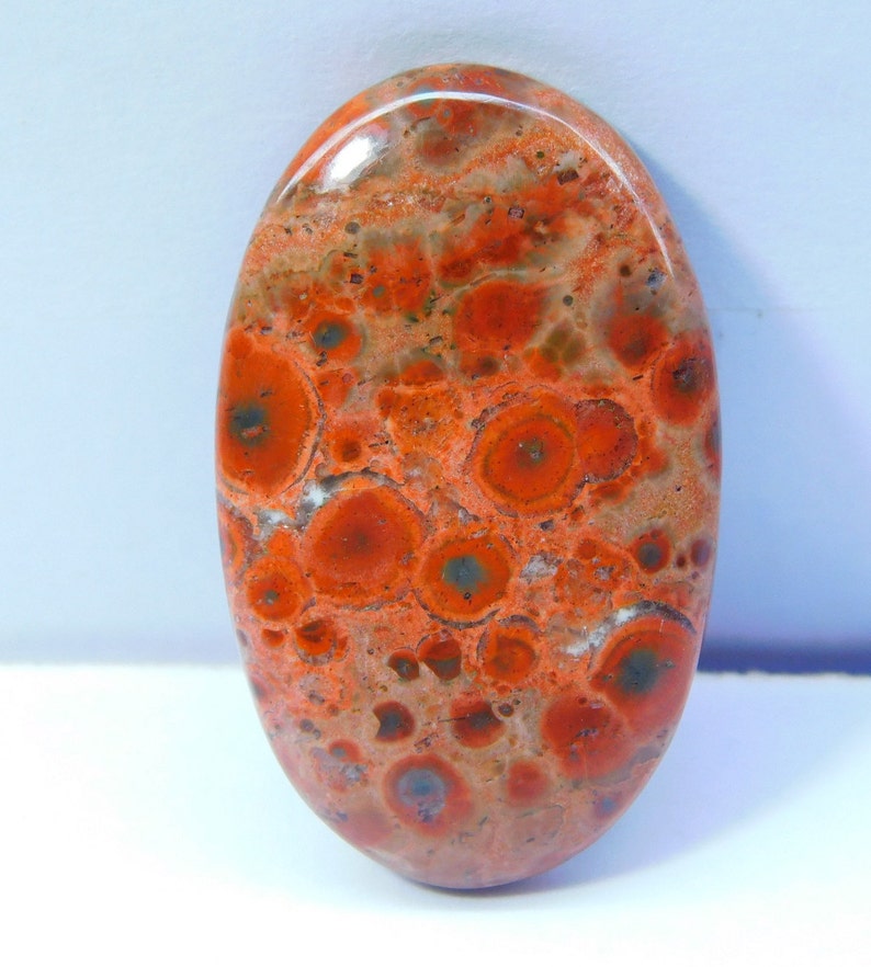 Poppy jasper Cabochons Natural stone { 36 x 21} mm 39 Ct #4648