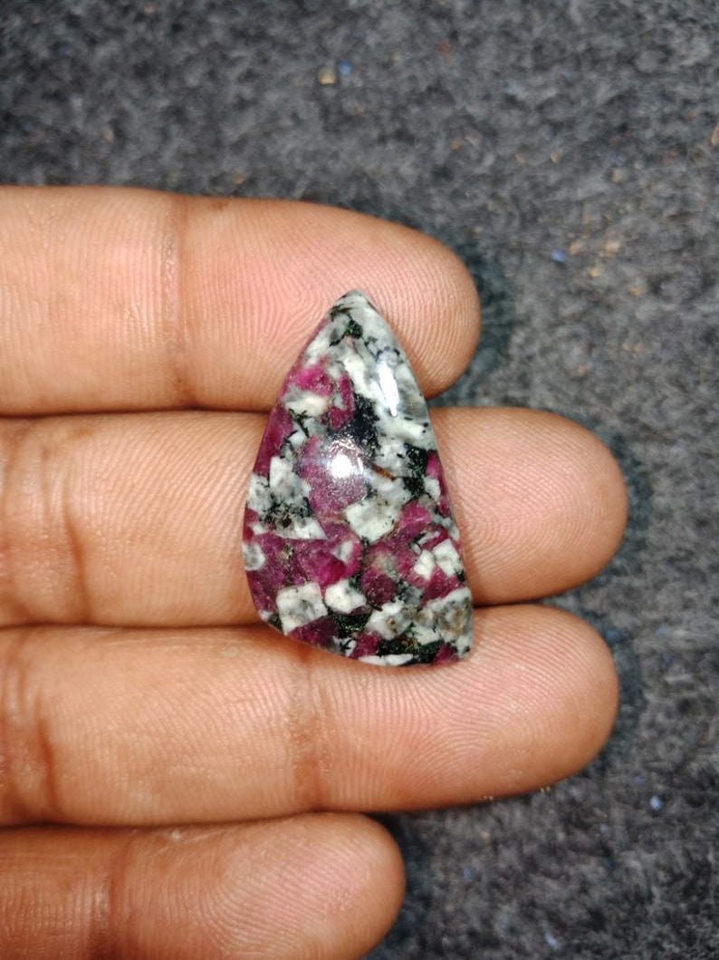 Natural Eudialyte Cabochons For Jewelry making Loose stone 23 Ct {29 X 16} mm 3376