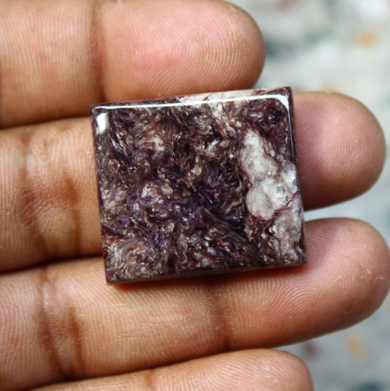 Natural Purple Charoite Cabochon Gemstone~Handmade Charoite Stone~Genuine Charoite Jewelry Gemstone Charoite {28 X 24} mm 43 Ct #2201