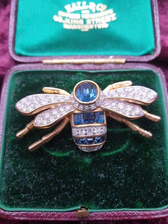 Amazing Vintage Crystal Insect Brooch
