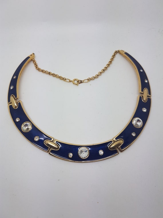 Beautiful Vintage 1980's Enamel Necklace.