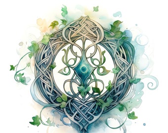 Celtic Design Clipart - 30 High Quality JPGs - Digital Download - Print Making, Mixed Media, Digital Paper Craft