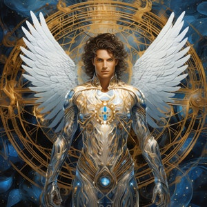 Archangel Michael Clipart - 40 High Quality JPGs - Digital Download - Card Making, Mixed Media