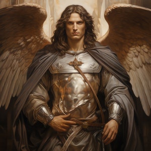 Archangel in Armor Clipart - 45 High Quality JPGs - Digital Download - Card Making, Mixed Media