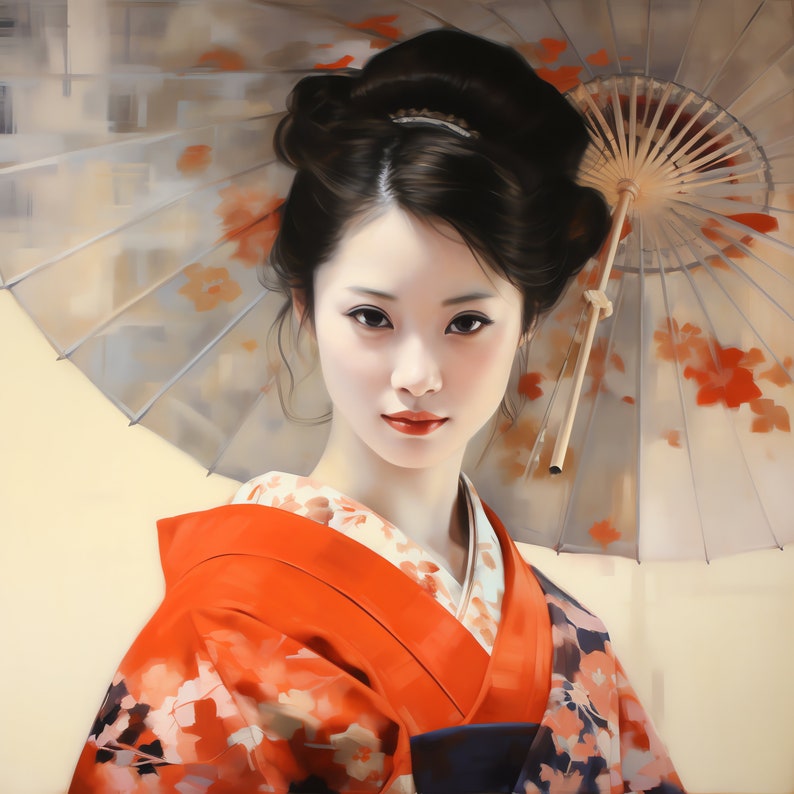 Geisha Clipart 40 High Quality Jpgs Digital Download - Etsy