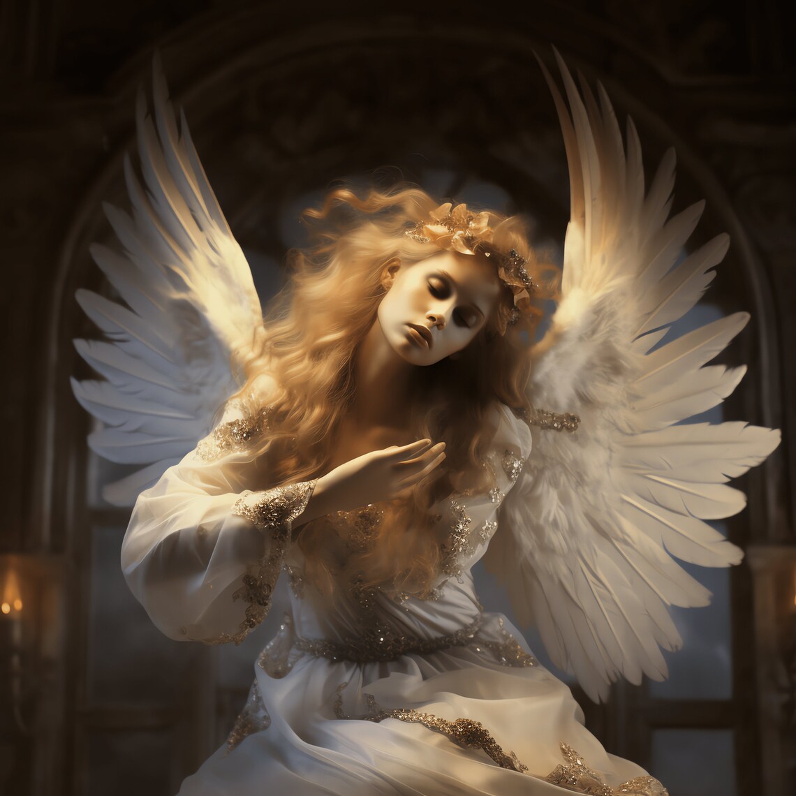 Ethereal Guardian Angel Realistic PNG Clipart Bundle 34 High Quality