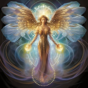 New Age Archangel Holding Light Orbs Clipart 45 High Quality Jpgs ...