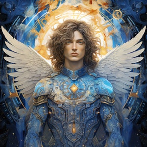 Archangel Michael Clipart - 40 High Quality JPGs - Digital Download - Card Making, Mixed Media