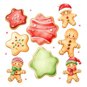 Christmas Gingerbread Clipart PNG Bundle - 44 High Quality PNG Instant Download, Christmas Clipart,Christmas Cookie Png,Christmas Printables