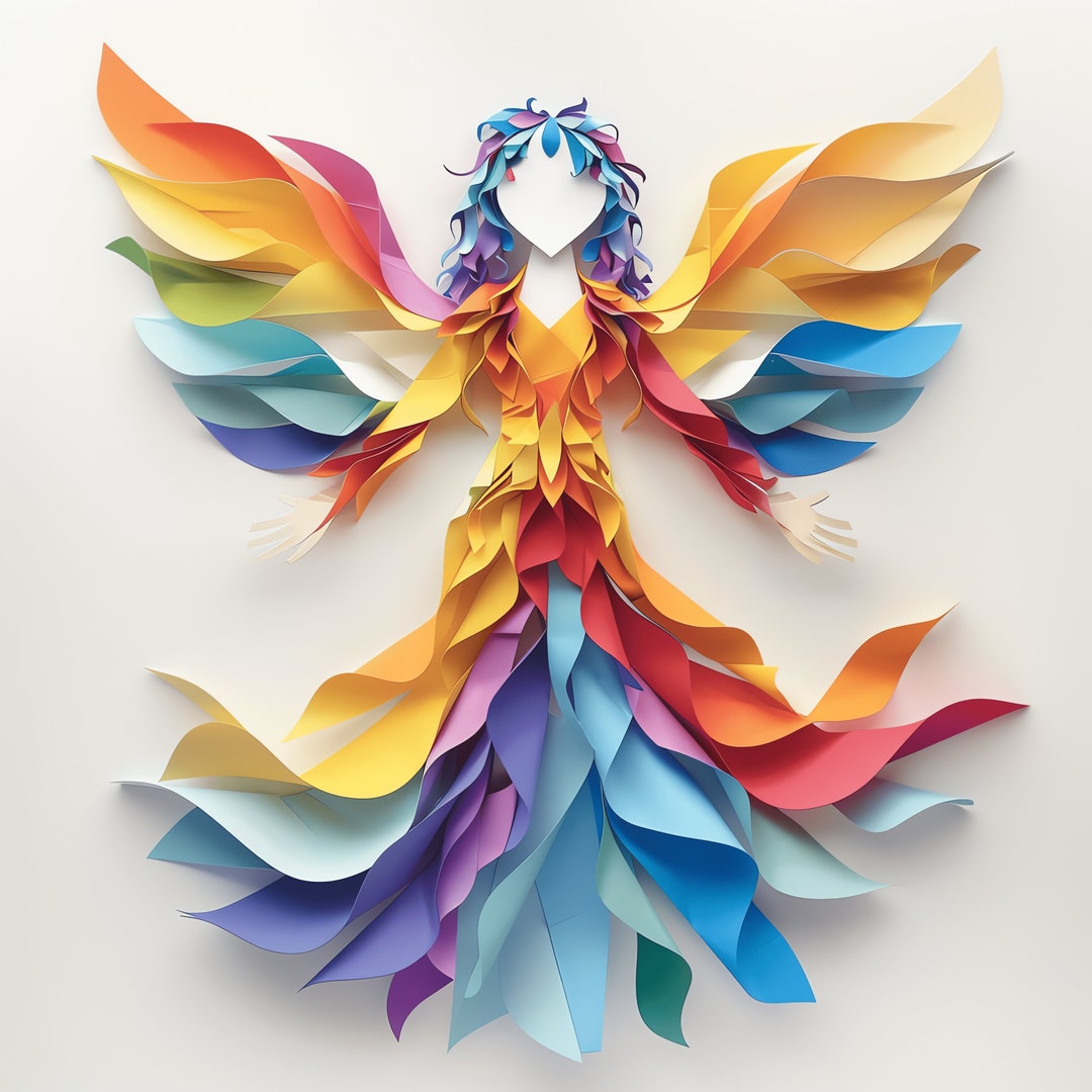 Origami Angel PNG Clipart Bundle - 50 High Quality PNG - Instant ...