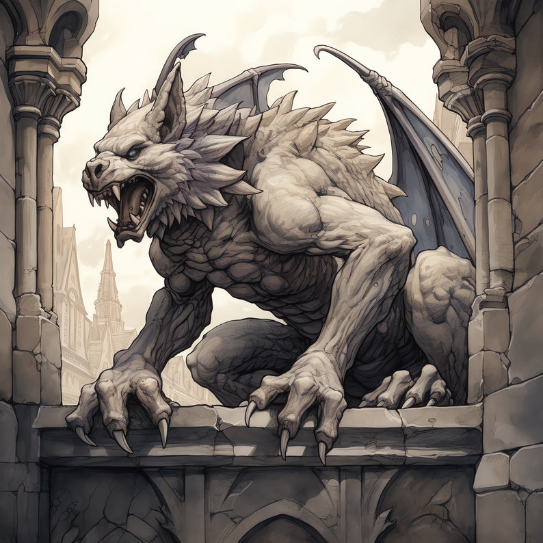Gargoyle PNG Clipart Bundle - 50 High Quality PNG - Instant Download ...