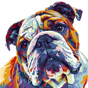 Portrait de chien Pop Art PNG Bundle - 47 PNG de haute qualité - téléchargement immédiat - calendrier carte mug verre sublimation Design PNG