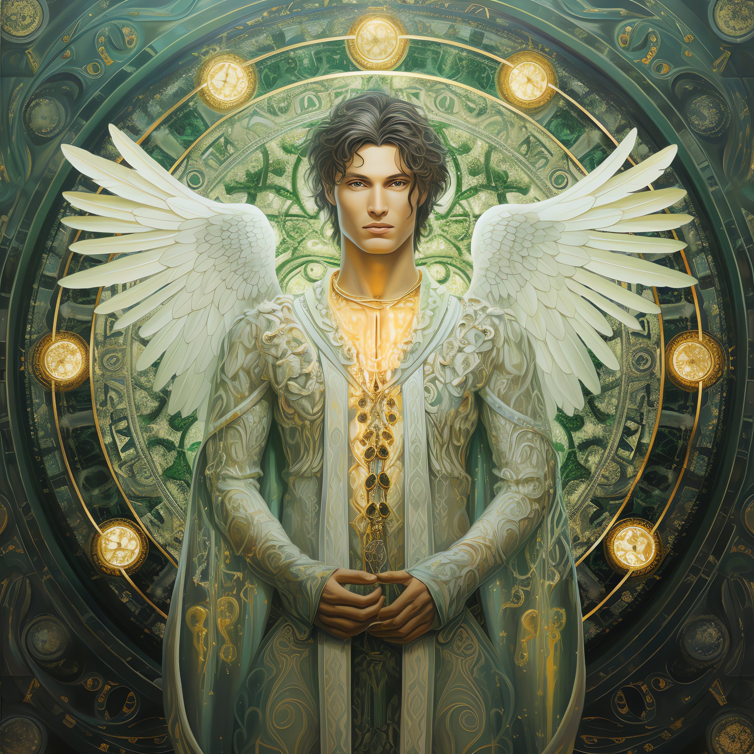 Archangel Raphael Clipart 35 High Quality Jpgs Digital Download Card