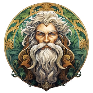 Celtic God Clipart - 45 High Quality JPGs - Digital Download - Card Making, Mixed Media, Digital Paper Craft