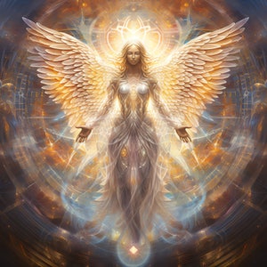 New Age Archangel Holding Light Orbs Clipart 45 High Quality - Etsy