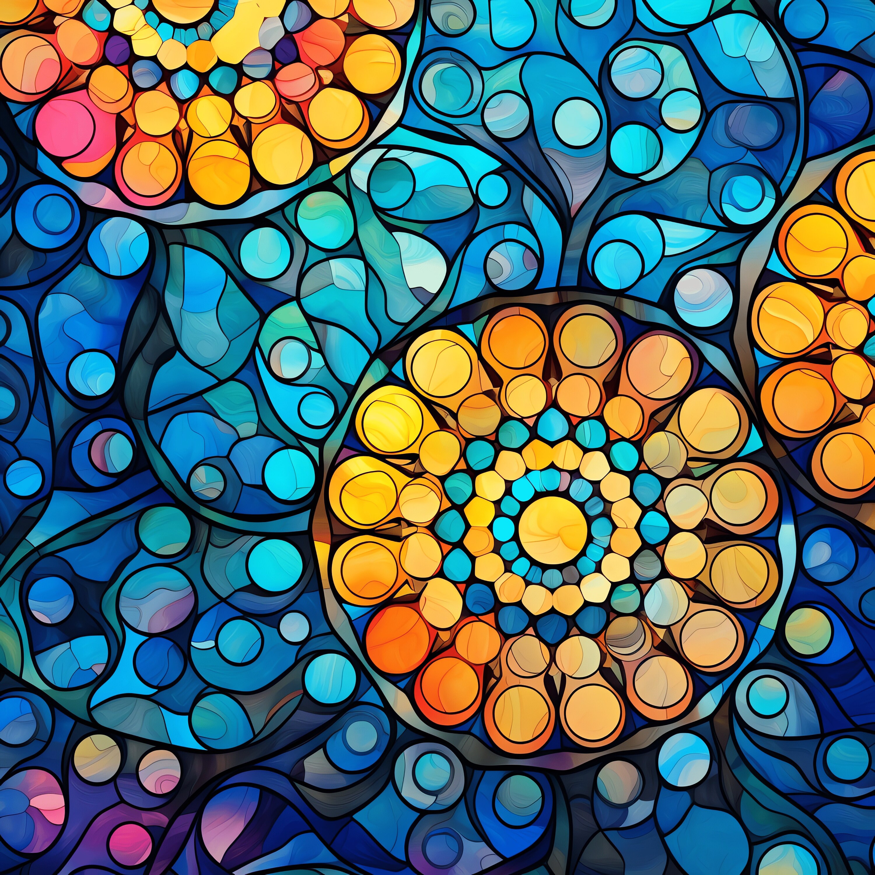 Kaleidoscope Stained Glass PNG Clipart 50 High Quality PNG Instant