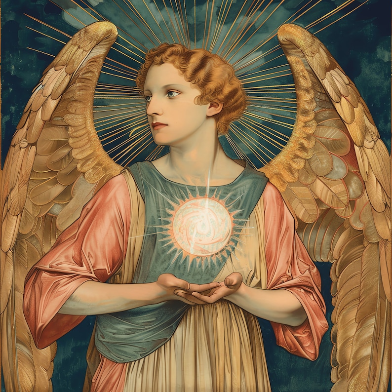 Pre-raphaelite Archangel With Light Orb PNG Clipart Bundle - 43 High ...