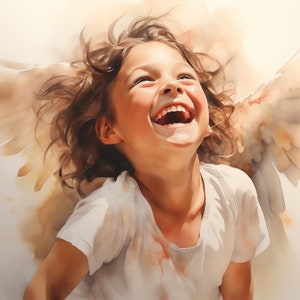 Kind Engel Aquarell PNG Clipart - 40 hochwertige PNG - Sofortiger Download - Kartenherstellung, druckbare Kunst, digitales Papier PNG