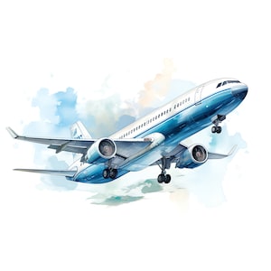 Clipart di aeroplani ed elicotteri - 40 JPG di alta qualità - Download digitale - Creazione di biglietti, tecniche miste, artigianato digitale con carta