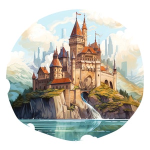Magical Castle Clipart - 45 High Quality JPGs - Digital Download - Card Making, Mixed Media, Digital Paper Craft