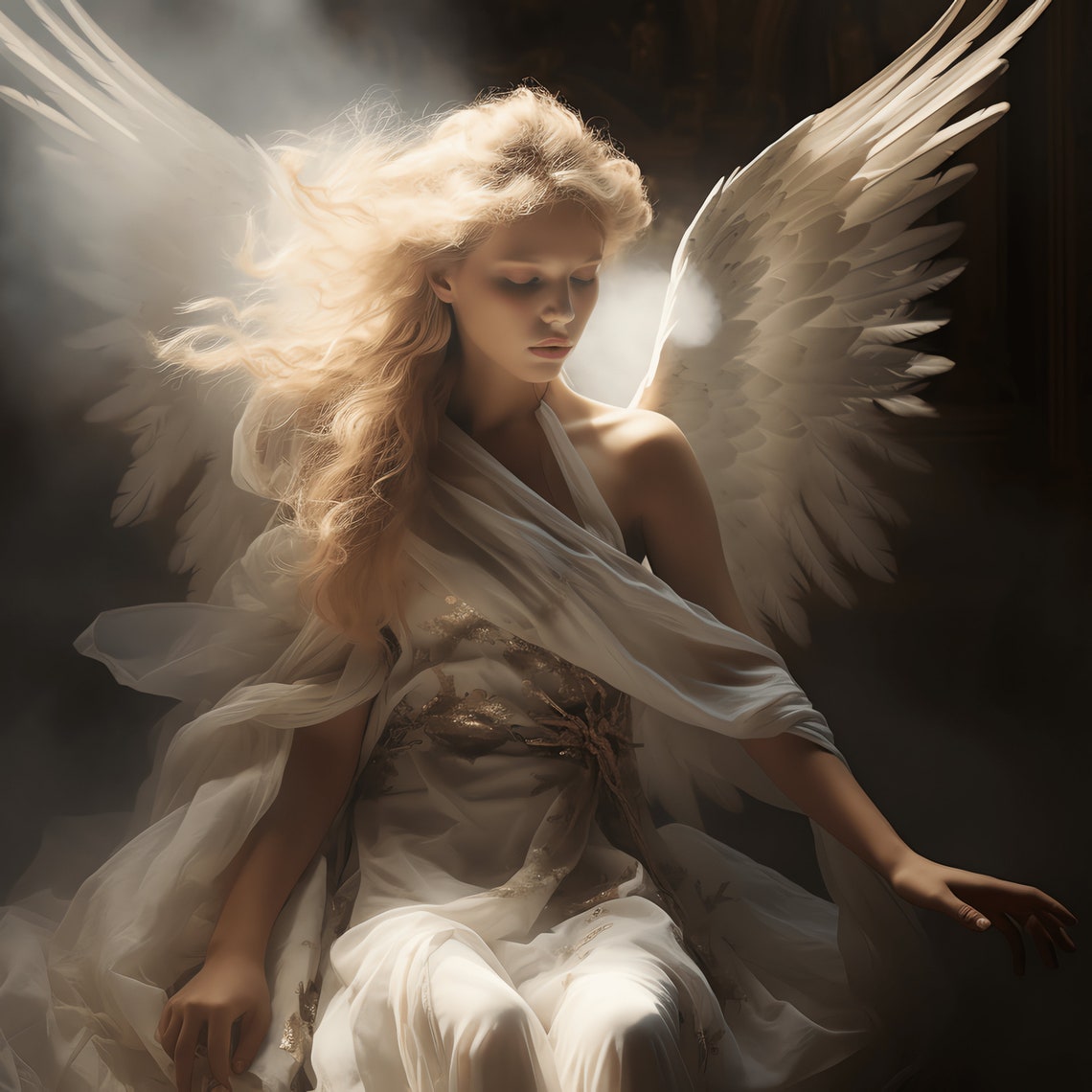 Ethereal Guardian Angel Realistic PNG Clipart Bundle 34 High Quality