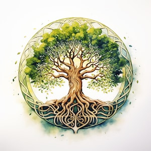 Clipart albero della vita celtico - 35 JPG di alta qualità - Download digitale - Creazione di biglietti, tecniche miste, artigianato digitale con carta