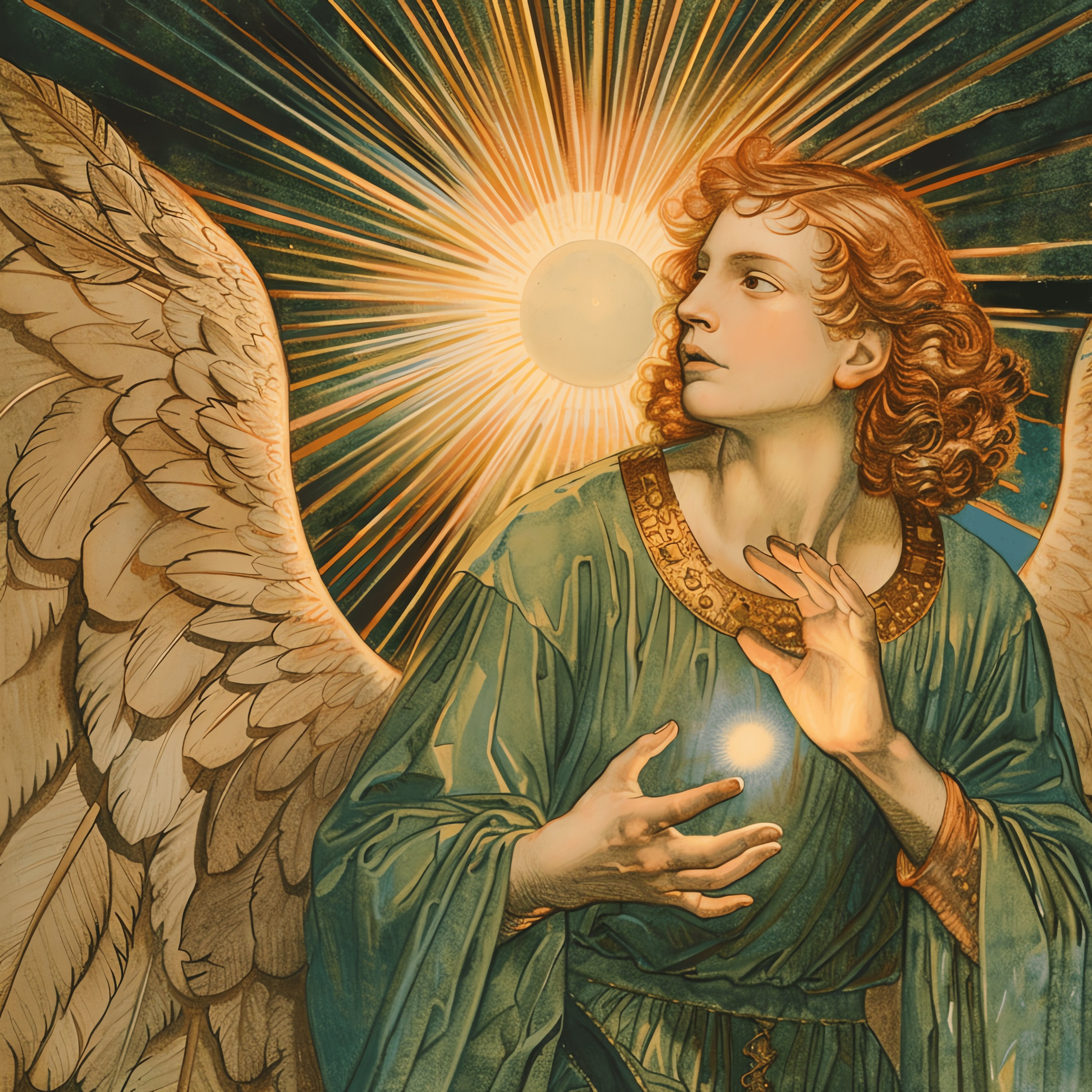 Pre-raphaelite Archangel With Light Orb PNG Clipart Bundle - 43 High ...
