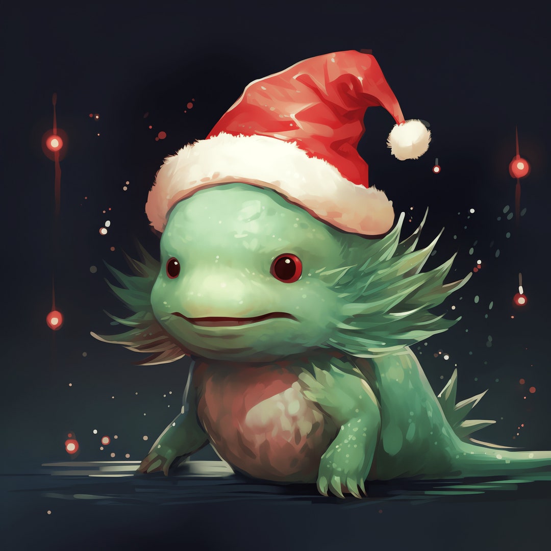 Christmas Axolotl PNG Clipart Bundle 47 High Quality PNG Instant