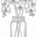 Flower Jar Coloring Pages PDF Bundle 34 High Quality Images Instant ...