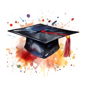 Clipart di laurea - 35 JPG di alta qualità - Download digitale - Creazione di biglietti, tecniche miste, artigianato digitale con carta