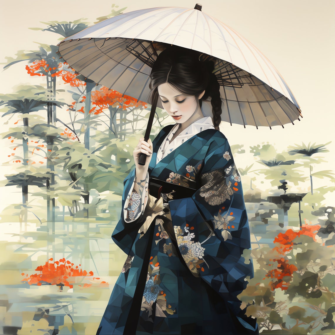 High Ranking Geisha Geisha Clipart - 40 High Quality Jpgs - Digital Download - Card Making ...
