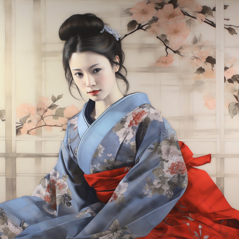 Geisha Clipart 40 High Quality Jpgs Digital Download - Etsy