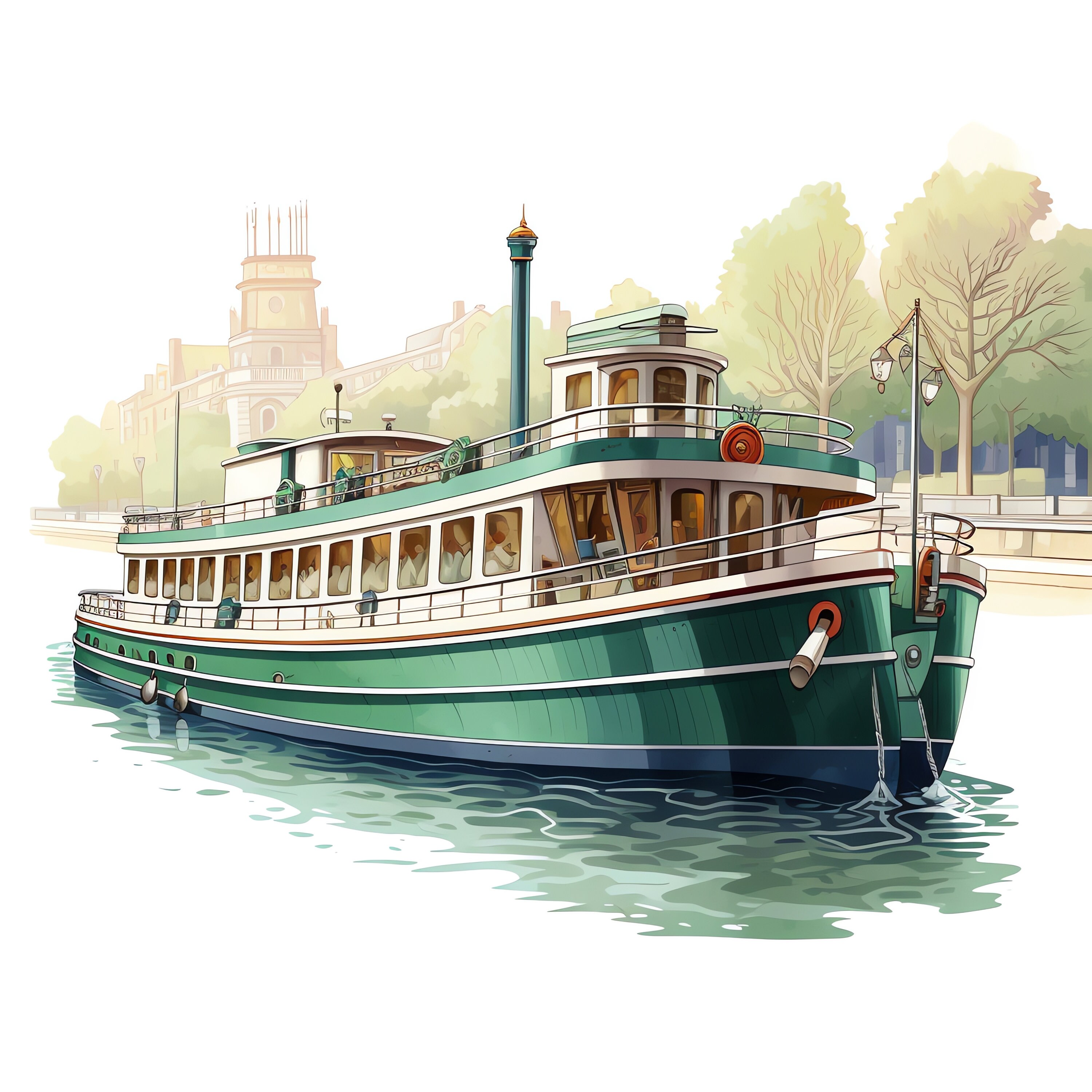 Towboat Clipart - 40 High Quality Jpgs - Digital Download - Card Making ...