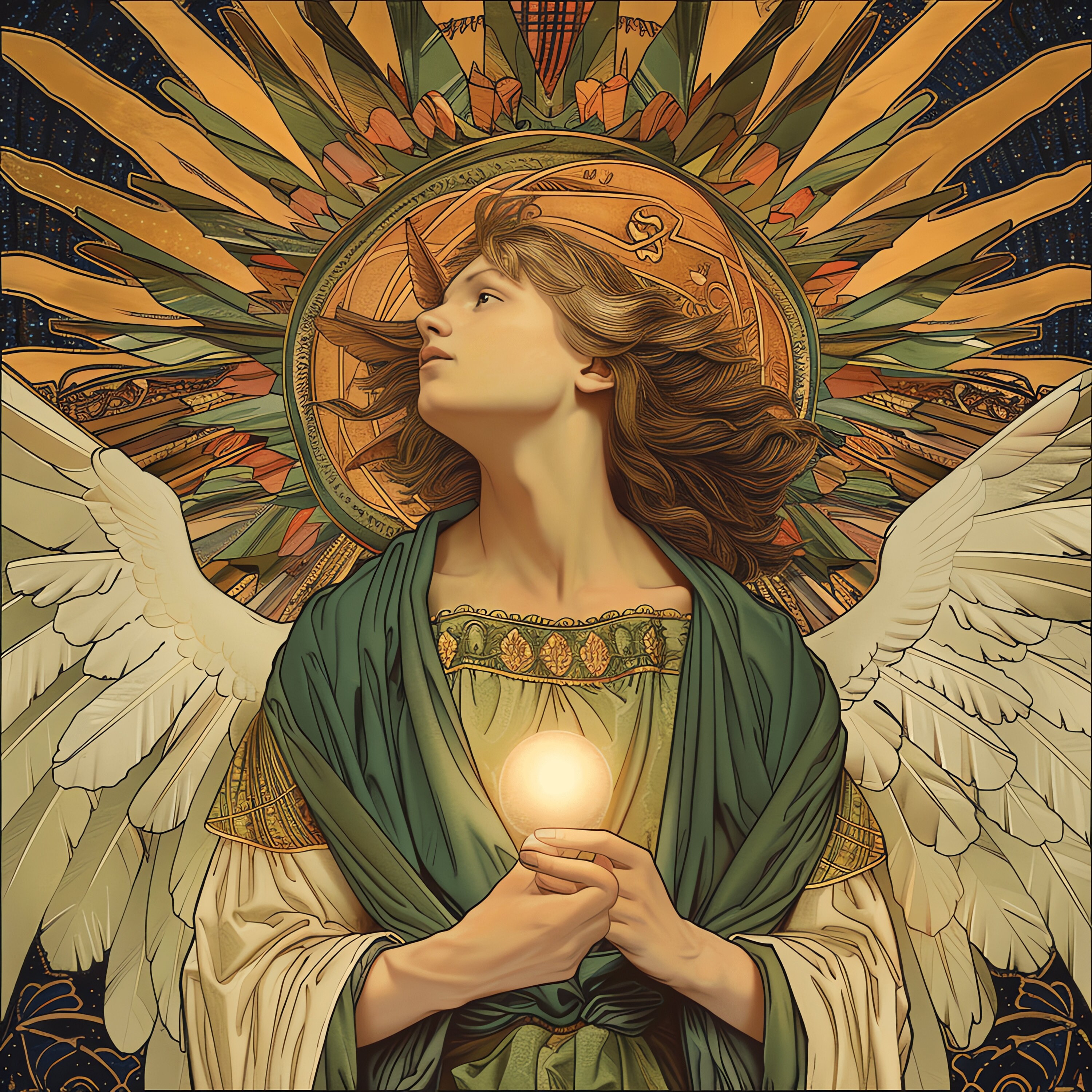 Pre-raphaelite Archangel With Light Orb PNG Clipart Bundle - 43 High ...