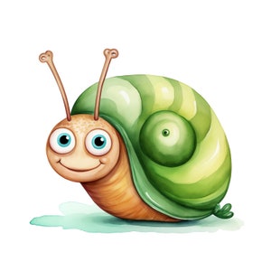 Schattige slak clipart - 40 hoge kwaliteit jpg's - digitale download - kaarten maken, mixed media, digitale papierkunst