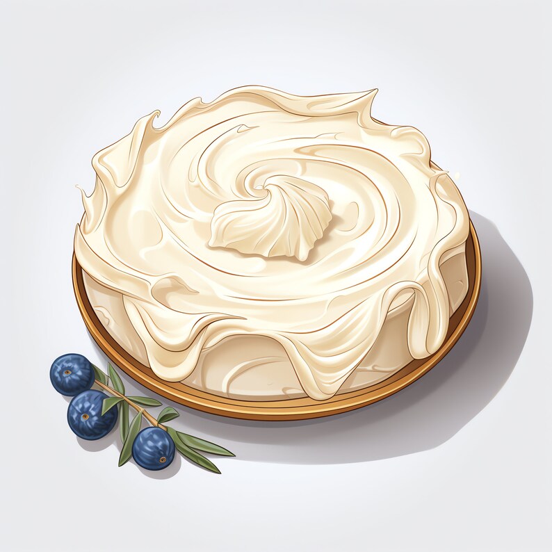 Cream Cheese Clipart 40 High Quality Jpgs Digital Download Card Making