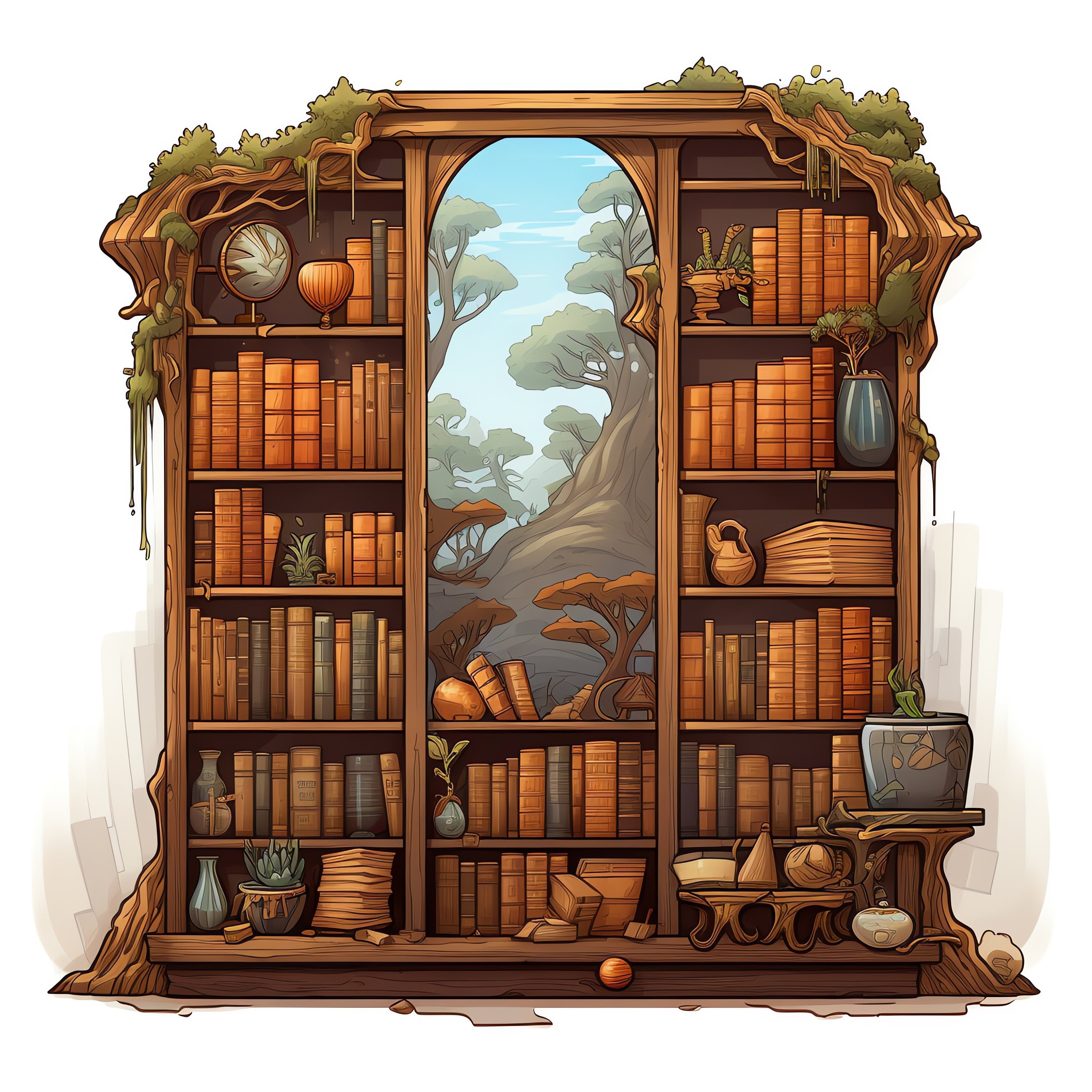 Fantasy Bookshelf Decor/ Disappearing Cabinet / Wizarding Replica / Nerd  Decor/ Room of Need/ Dark Magic/ Defensive Spells/Magical Objects