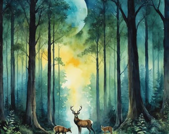 Paquete de imágenes PNG de bosque en acuarela: 38 imágenes PNG de alta calidad: descarga instantánea: fondos de bosque, imágenes prediseñadas de bosque, imágenes digitales de bosque, gráficos de bosque
