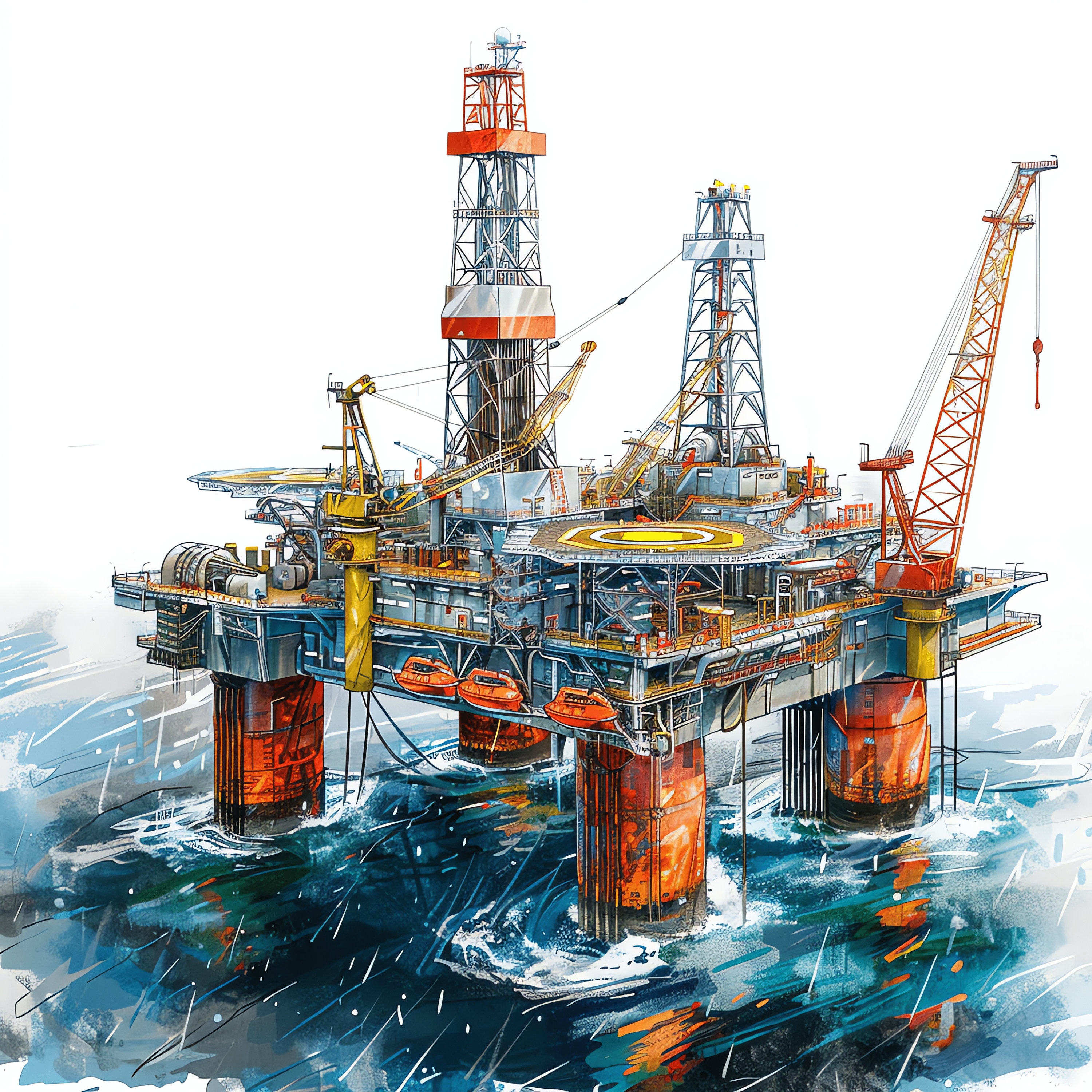 Oil Rig PNG Clipart Bundle - 48 High Quality PNG - Instant Download ...