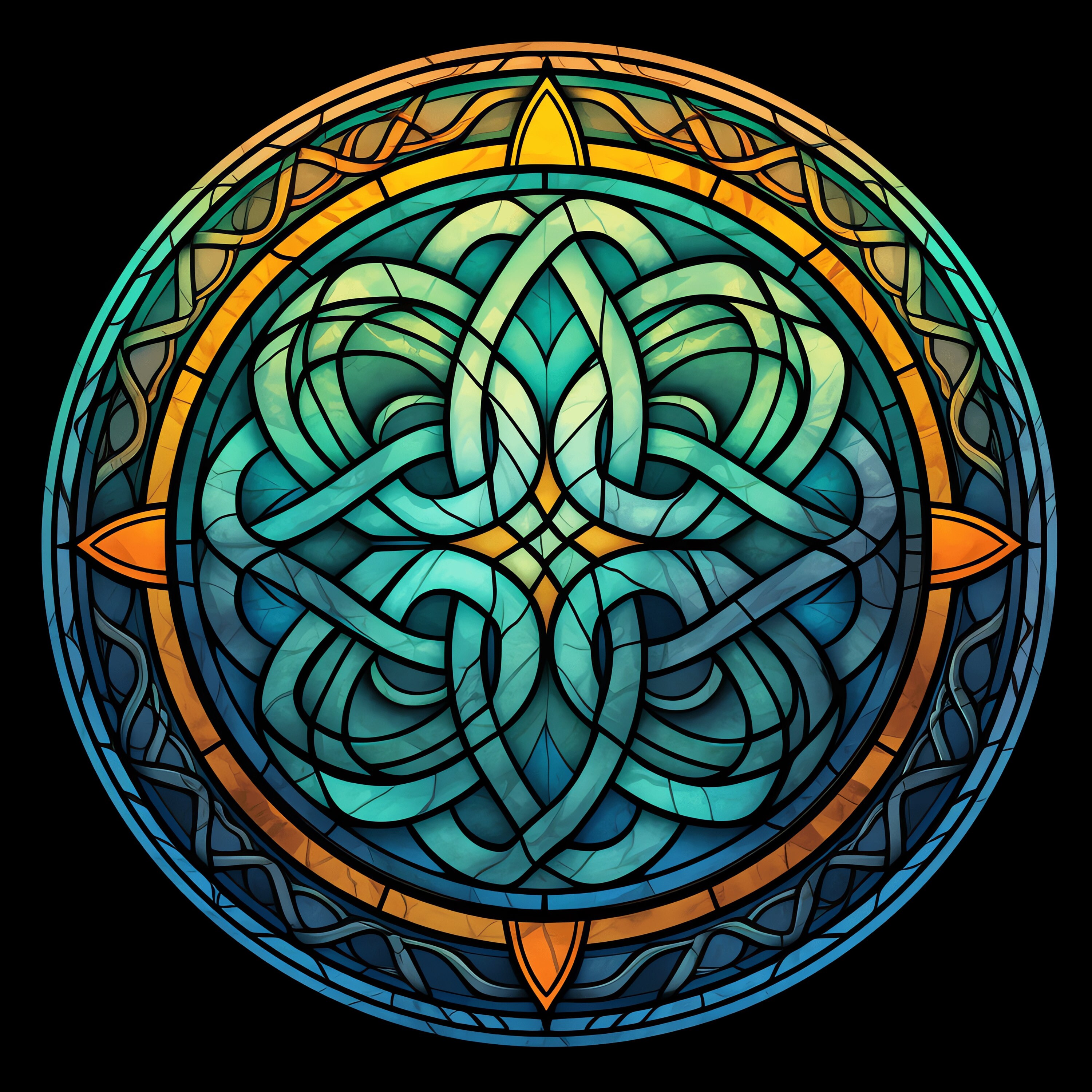 Celtic Stained Glass PNG Bundle 50 High Quality PNG Instant Download ...