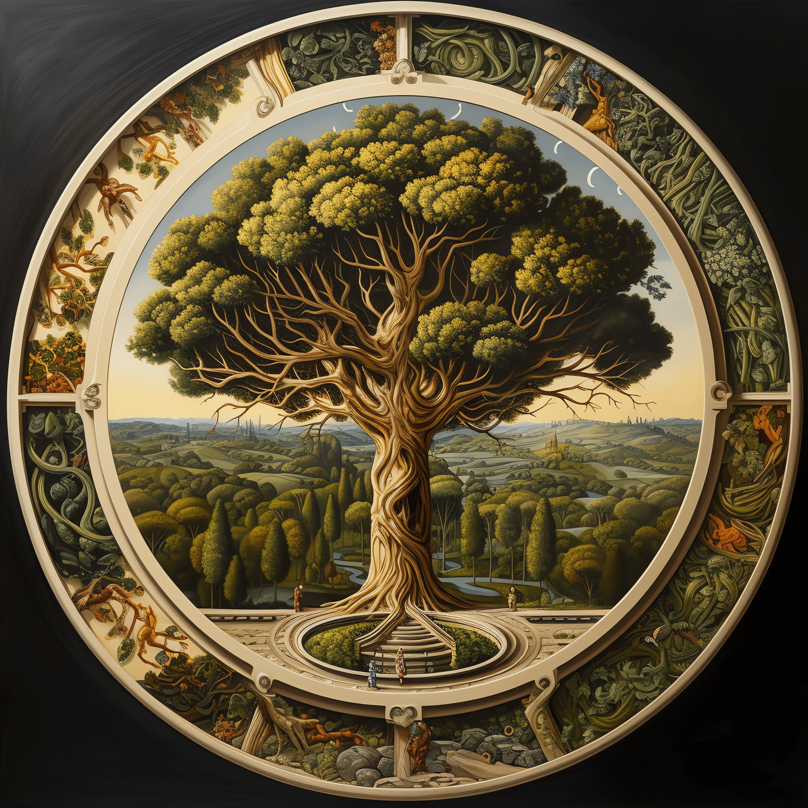 Tree Drawing Renaissance Renaissance Tree of Life PNG Bundle - 50 High Quality PNG - Instant ...
