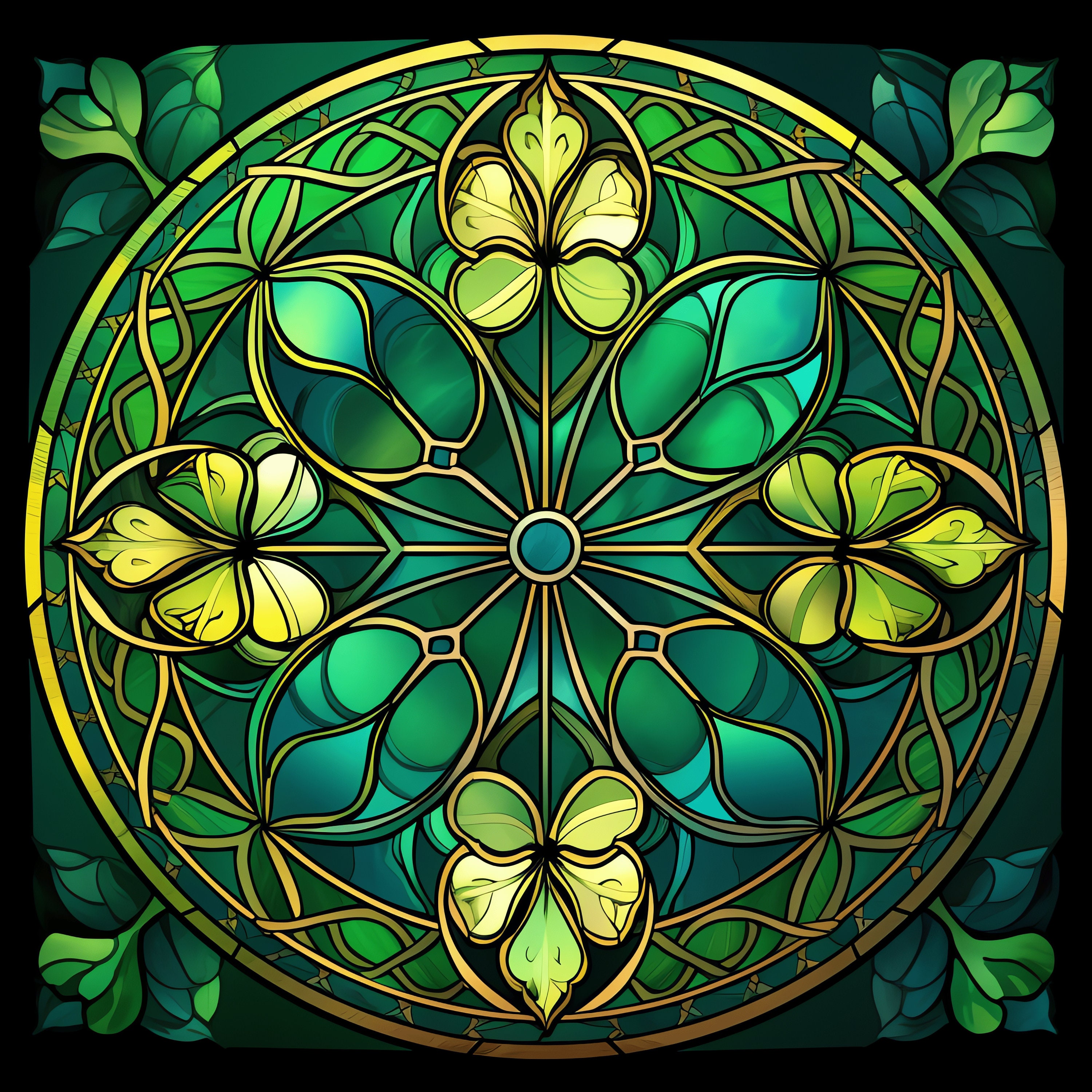 Celtic Stained Glass PNG Bundle 50 High Quality PNG Instant Download ...