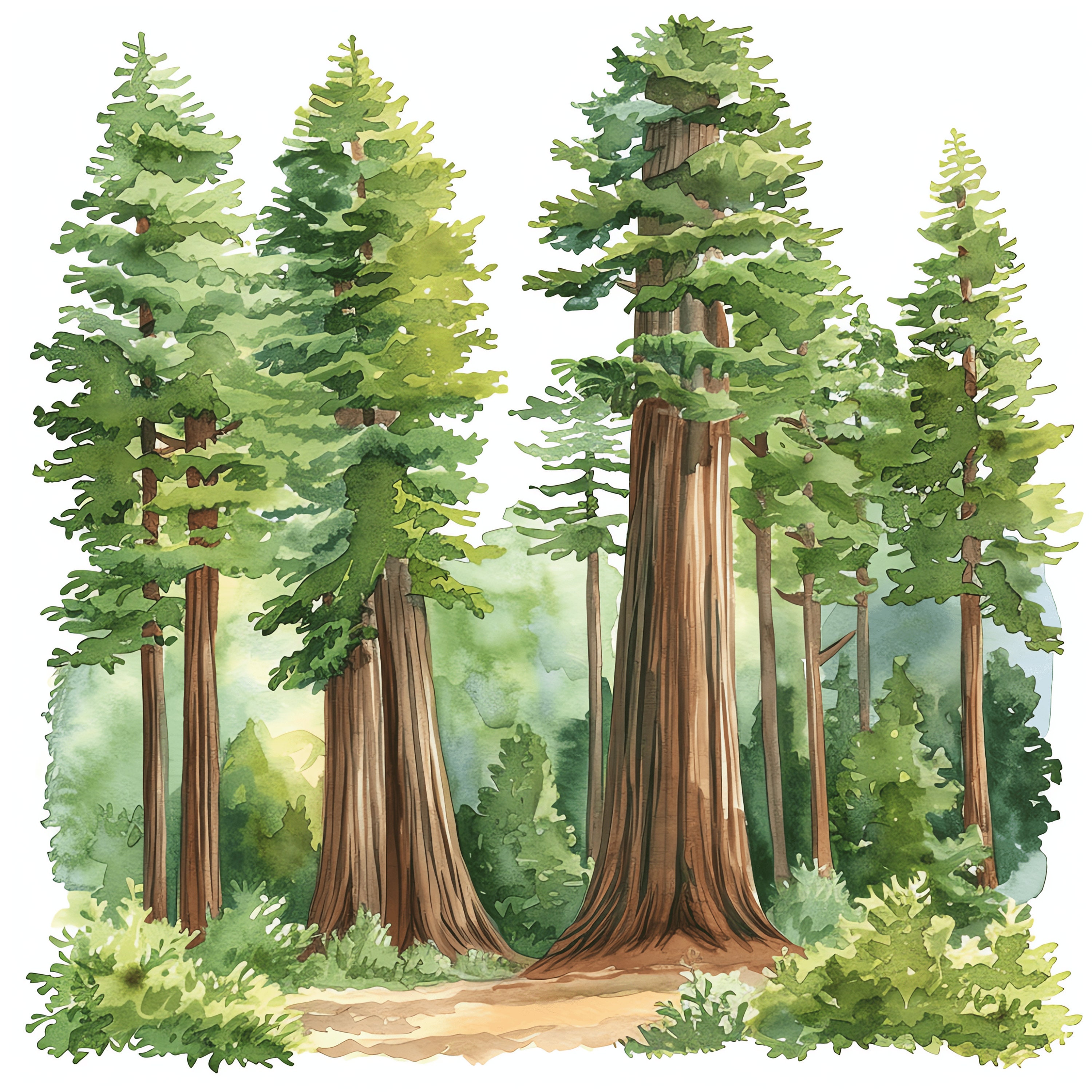 Redwood Tree and Forest PNG Clipart Bundle - 50 High Quality PNG ...